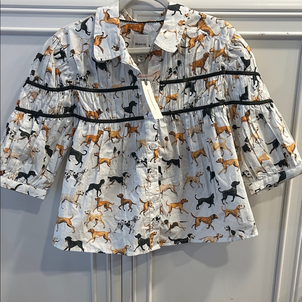 Leandra Shirred Yoke Blouse by Maeve